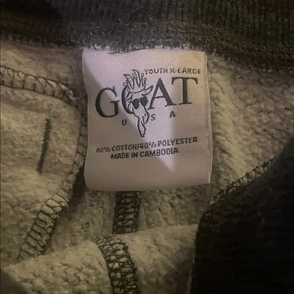 GOAT USA Kids Charcoal Jogger Pants with Logo size XL - Picture 2 of 4